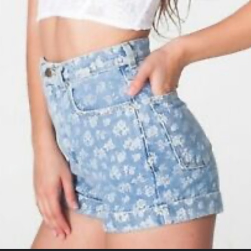Bundle 3 for $30 American apparel floral denim jean shorts 27